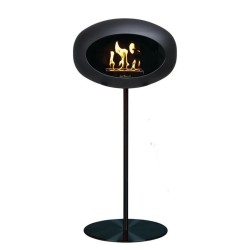 Cheminée Bio Ethanol Le Feu - Sol Noir Acier Noir