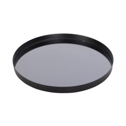 MIRAGE Plateau Rond miroir gris fumé