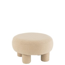 KABA Pouf décoratif Teddy Beige