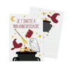 HARRY 8 cartes d'invitations type Sorcier