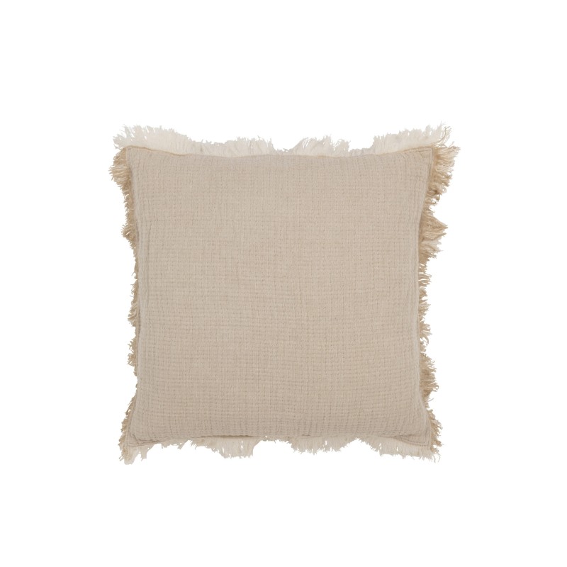 Coussin mousseline avec franges