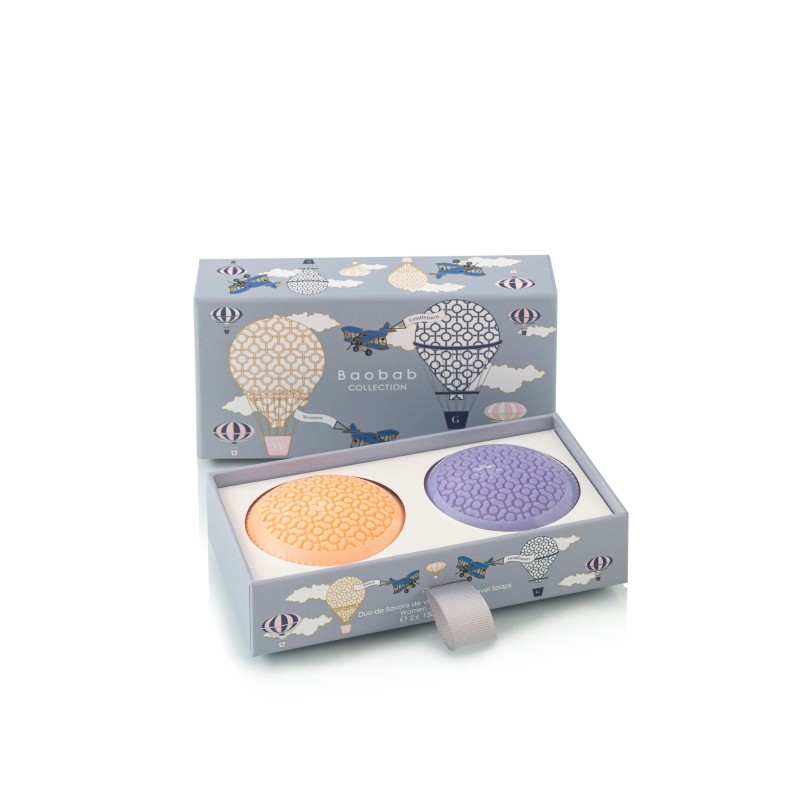 Coffret Duo savons solides Baobab Collection Women/Gentlemen