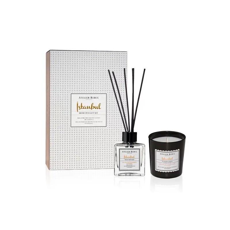ISTANBUL Luxe Coffret maison bougie/diffuseur bâtons