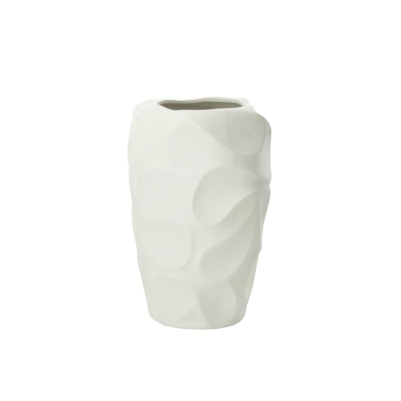 Mirena vase argile blanc