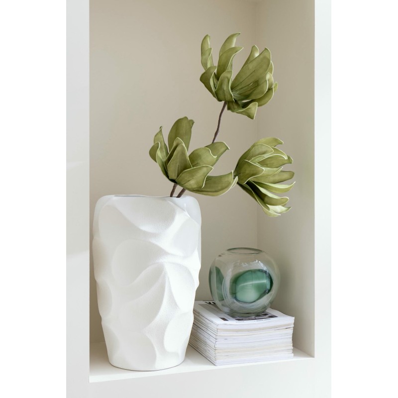 Mirena vase argile blanc