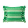 POPPY Coussin + floches vert/vert