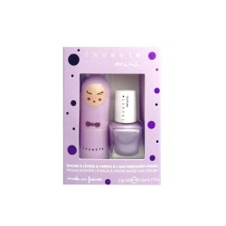 Coffret MAUVE duo baume à lèvres & vernis à l'eau Guimauve /Myrtille
