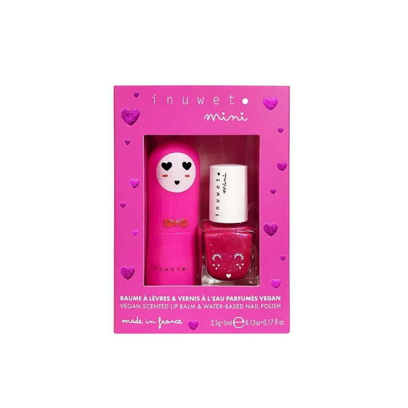 Coffret FUSCHIA duo baume à lèvres & vernis à l'eau Cerise/Fraise