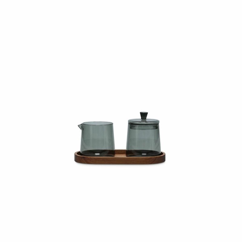 Luma - Pot à lait et sucrier Gris fumé