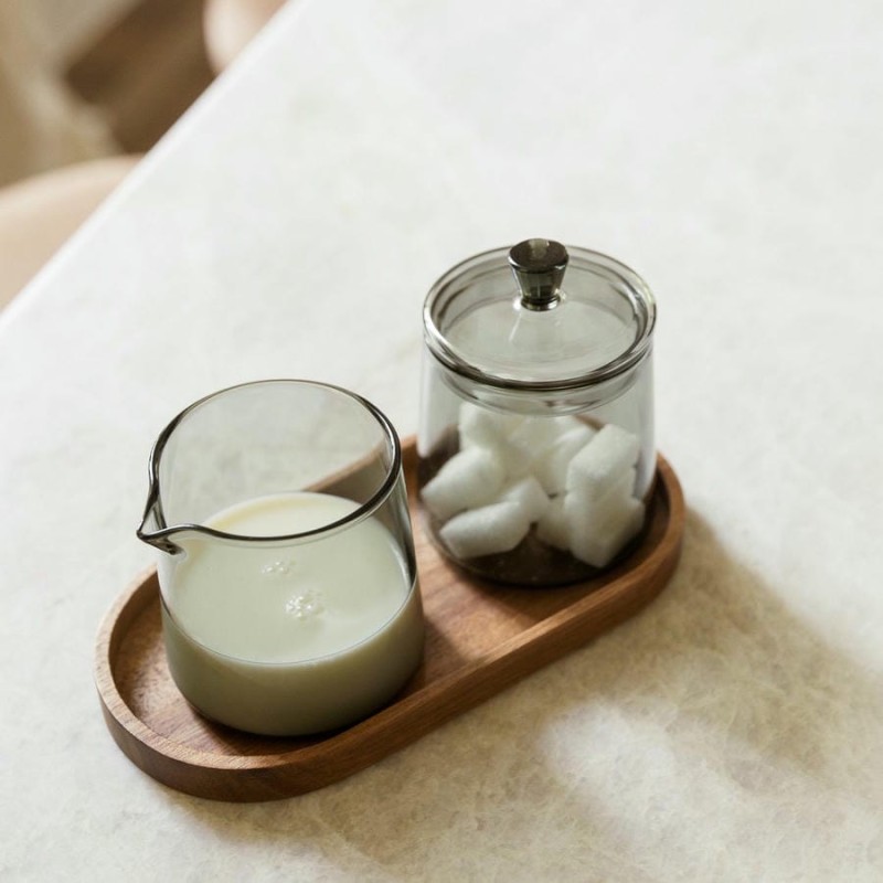 Luma - Pot à lait et sucrier Gris fumé
