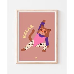 Affiche Aérobic chat