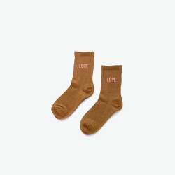Love - Chaussettes paillettes Camel