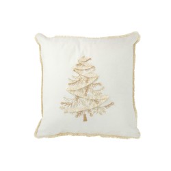 Sapin Coussin blanc/doré