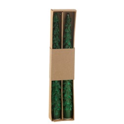 Coffret de 2 chandelles sapin - Vert