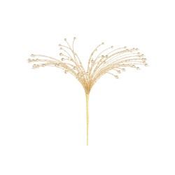 Branche décorative perles en palmier dorée