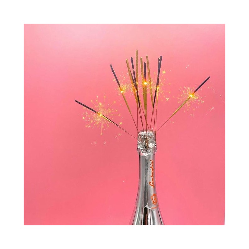 Set de 40 cierges magiques 18 cm gris/ With love