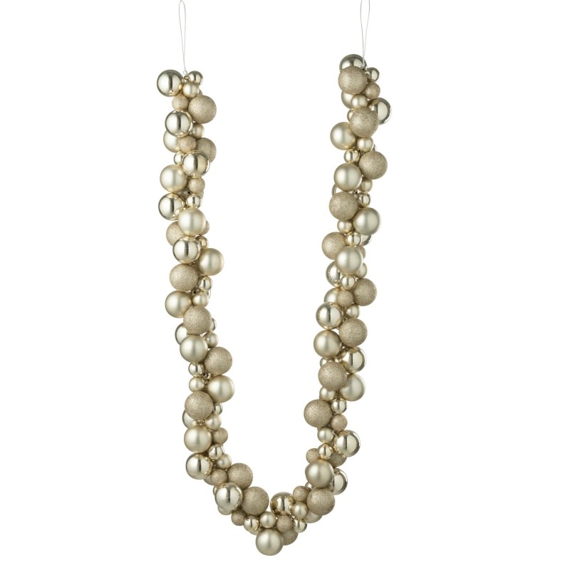 Guirlande boules beige/champagne