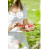 EGOISTE Set de service apero planchette en acacia +coupelle x2