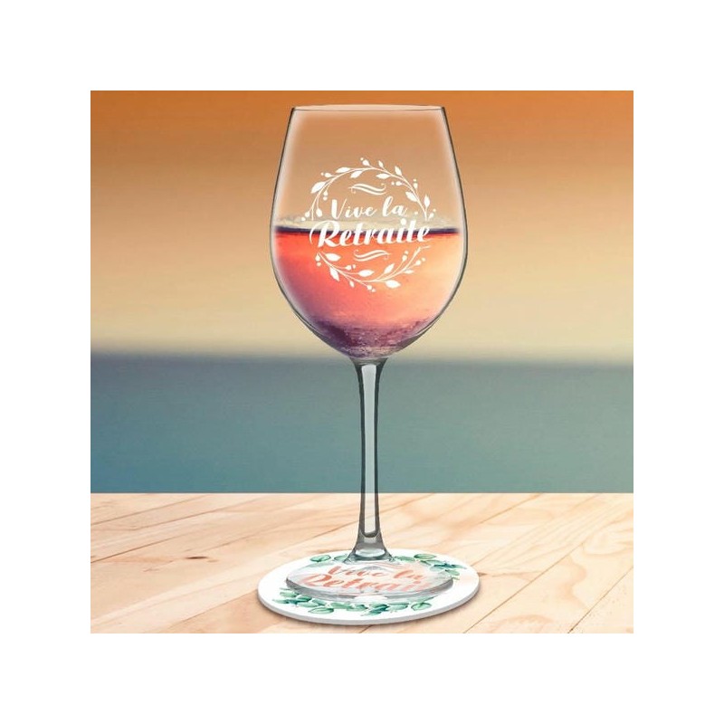 Retraite - Verre à vin Vive la retraite