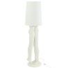 Lampe sur pied couple resine Blanc