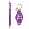 Duo porte clés et stylo paillettes /Bad Bitch
