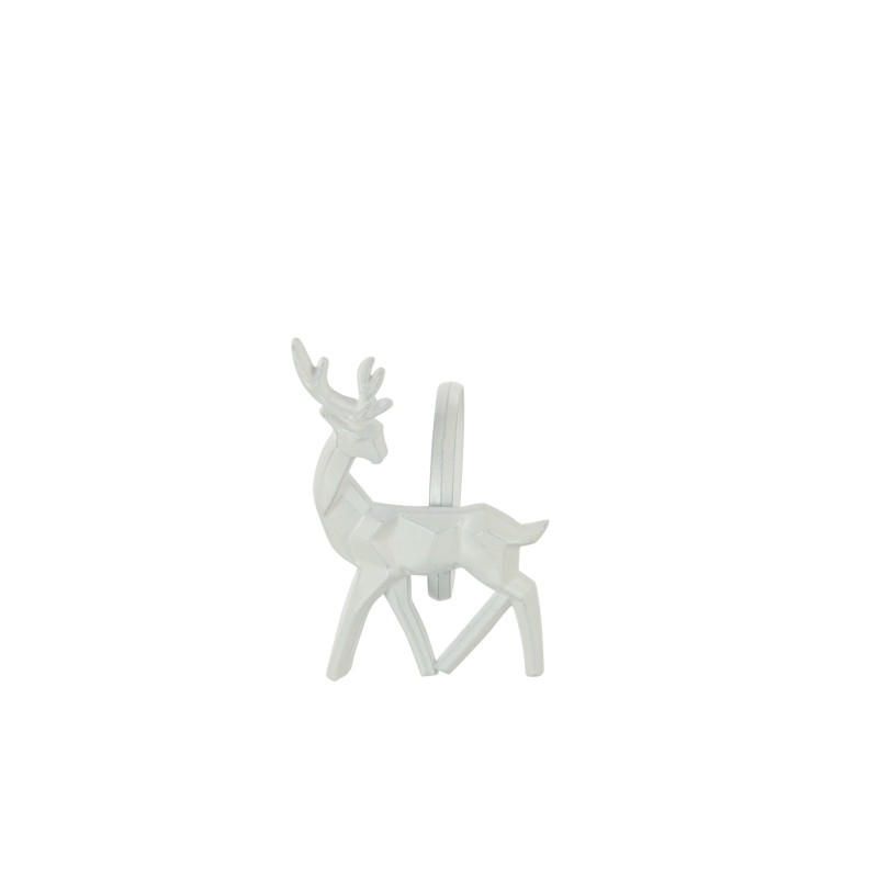 Rond De Serviette Cerf fer Blanc S/4