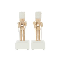Casse-Noisette Musique Bois De Pin Naturel/Blanc