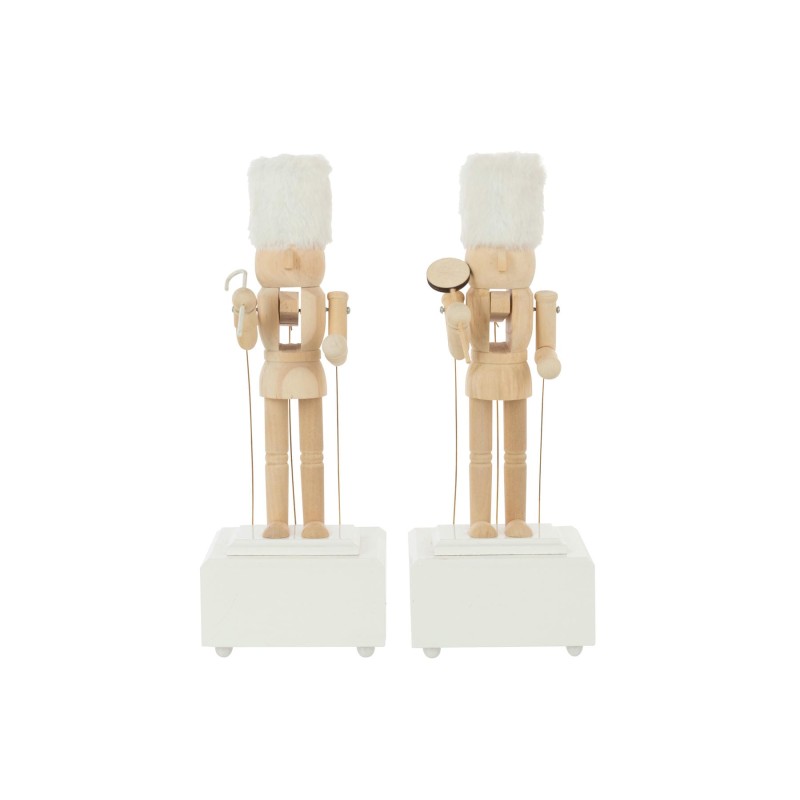 Casse-Noisette Musique Bois De Pin Naturel/Blanc