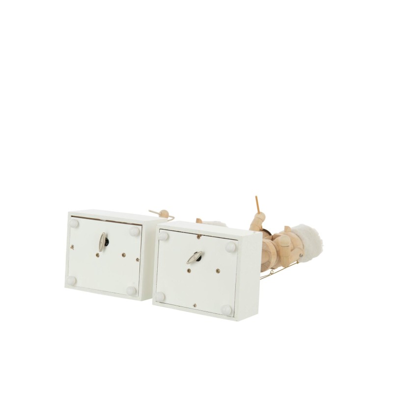 Casse-Noisette Musique Bois De Pin Naturel/Blanc