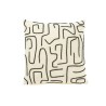 Coussin Lignes/Courbes Coton Blanc/Noir
