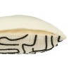 Coussin Lignes/Courbes Coton Blanc/Noir