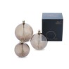 Lampes à huile boule lisse & laiton /Ambre