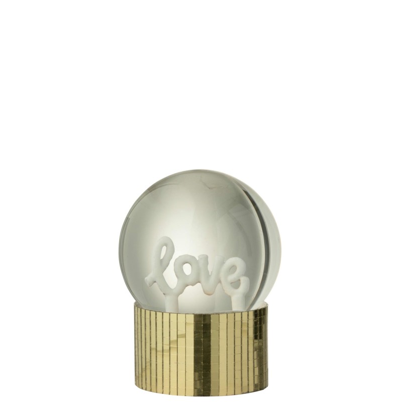 Boule à neige LOVE DISCO Dorée