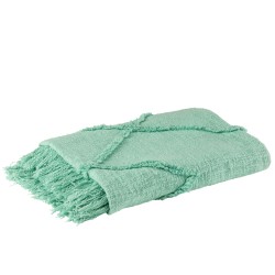 ZANZIBAR Plaid dessin losange Turquoise