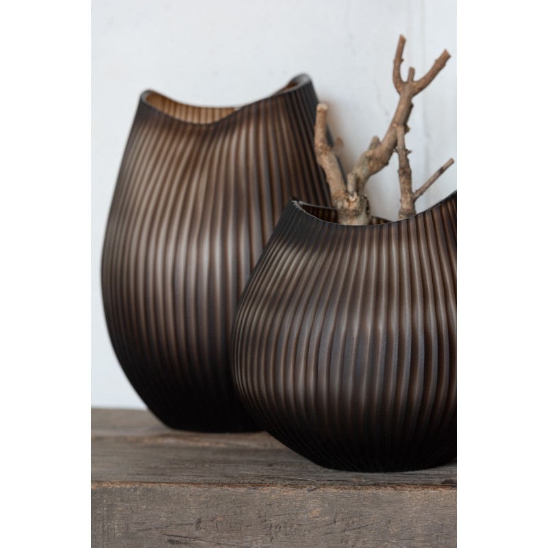 Tula Vase ligne Marron