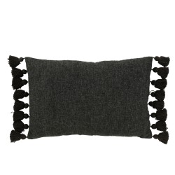 Coussin Floches Coton Noir 2026
