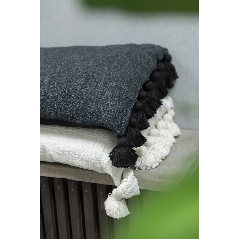 Coussin Floches Coton Noir 2026
