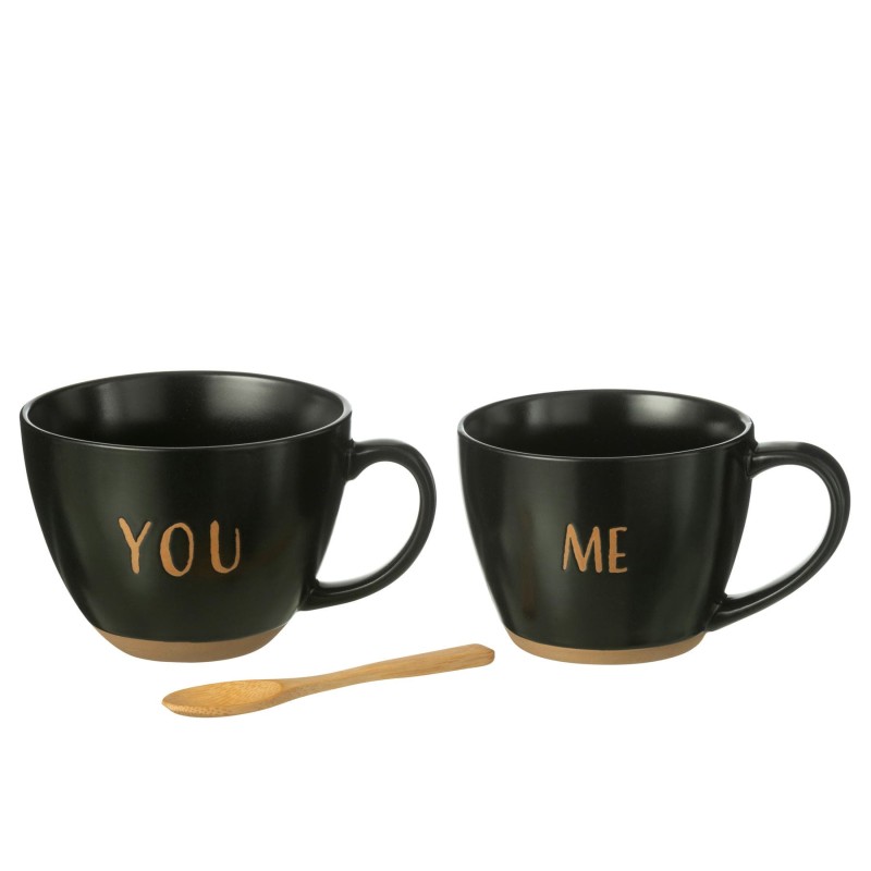 Mug en duo You & Me + cuillières