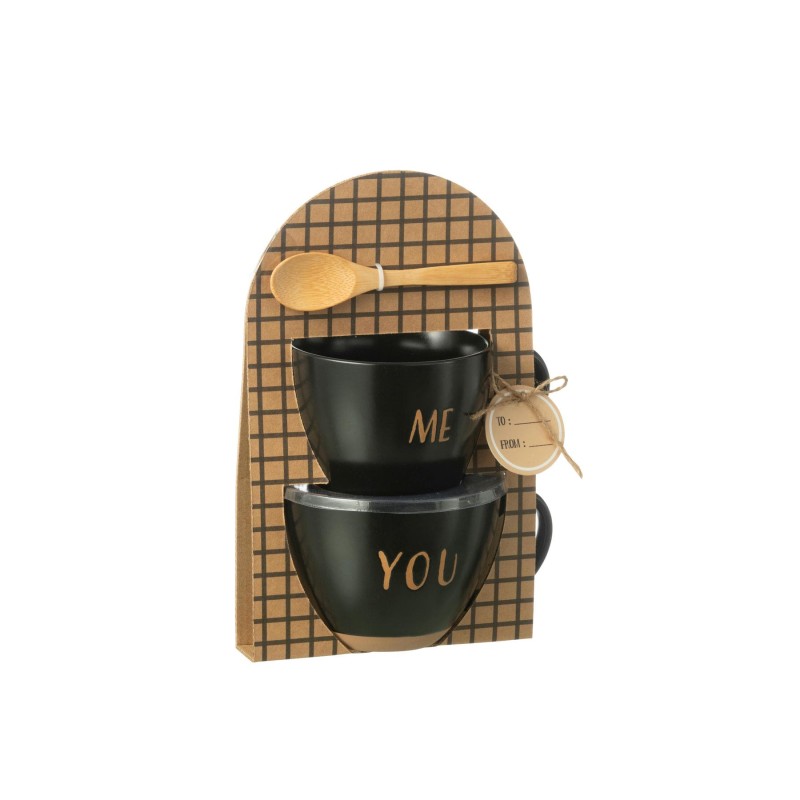 Mug en duo You & Me + cuillières