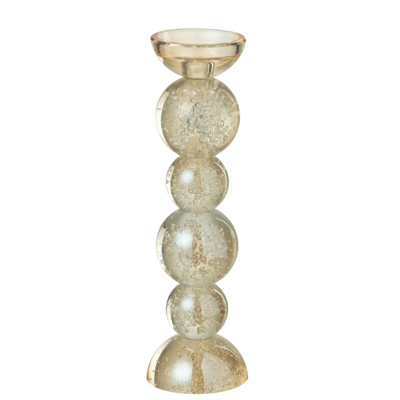 BUBBLE chandelier boule en pilier /Champagne