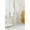 BUBBLE chandelier boule en pilier /Champagne