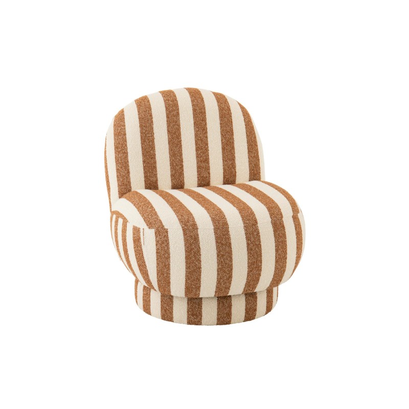 Bouli fauteuil ligns Camel/Blanc