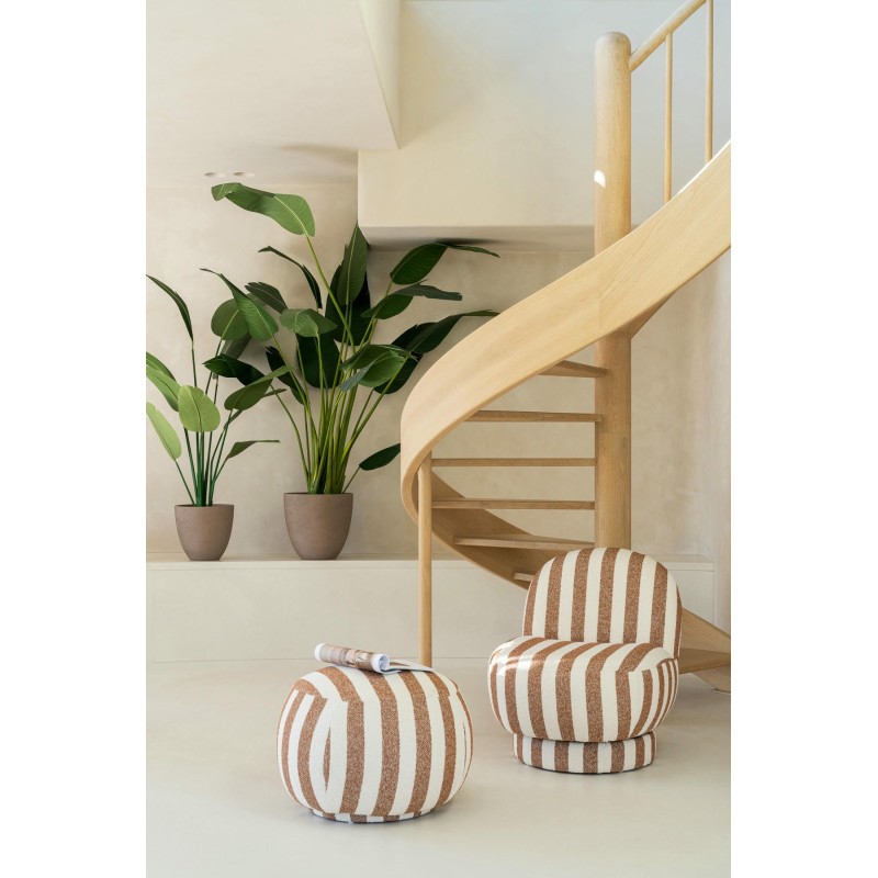 Bouli fauteuil ligns Camel/Blanc