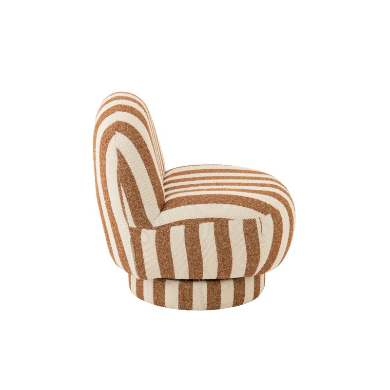 Bouli fauteuil ligns Camel/Blanc