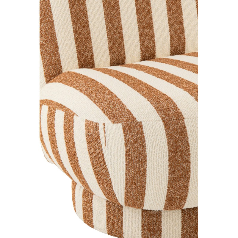 Bouli fauteuil ligns Camel/Blanc