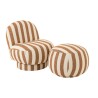 Bouli fauteuil ligns Camel/Blanc