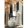 STRIPES vases céramique Blanc/Noir