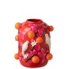 Vase Oiseau/Oranges Céramique Rose/Orange