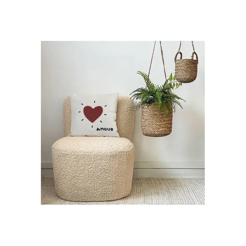 Fauteuil Eve tissu bouclette /Naturel