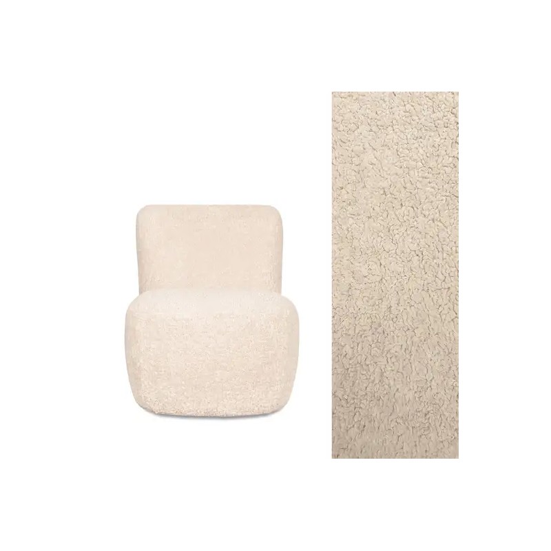 Fauteuil Eve tissu bouclette /Naturel